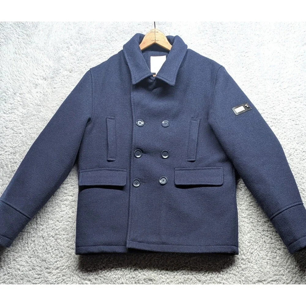Diesel Peacoat Navy Jacket Wool Blend   Boys 14/16 Women's XS